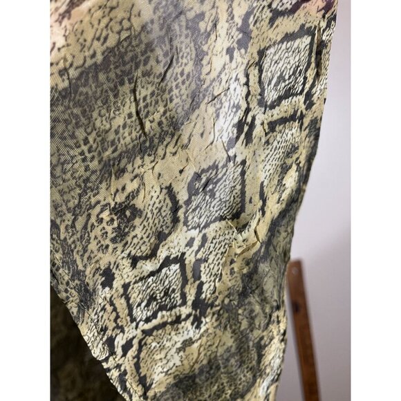 Betsys Things Sheer Animal Print Snakeskin 2X Green Exotic Jungle Safari Chic - Picture 3 of 11